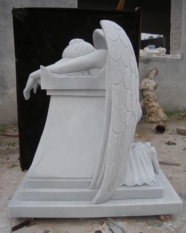 famous marble weeping angel tombstone