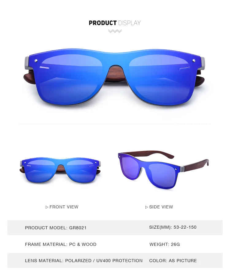 Good Quality One Piece Men Wood Polarized Sunglasses Buy Sunglasses