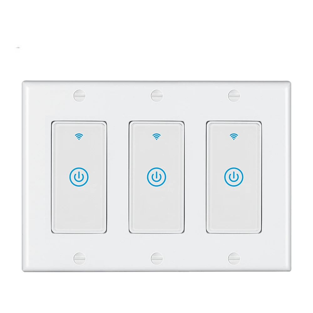 One way touch light wall switch triple face cover zigbee smart life switch - ANKUX.COM