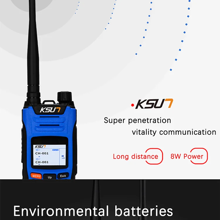 KSX68D-B Dual Band Portable Walkie Talkie With Sim Card Radio Communicator Amateur Handy Transceiver Phone Two Way Radio