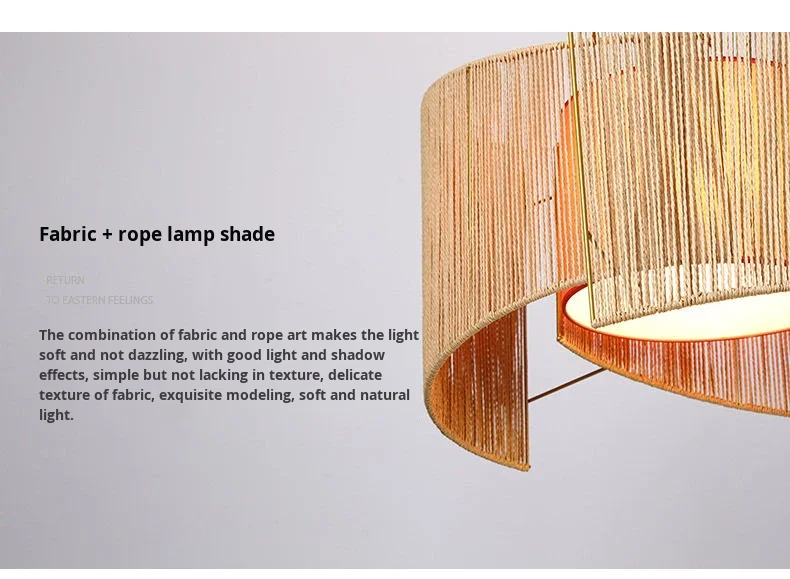 product dining room chinese style suspended chandelier hemp rope for hotel restaurant banquet hall private room creative design china-8
