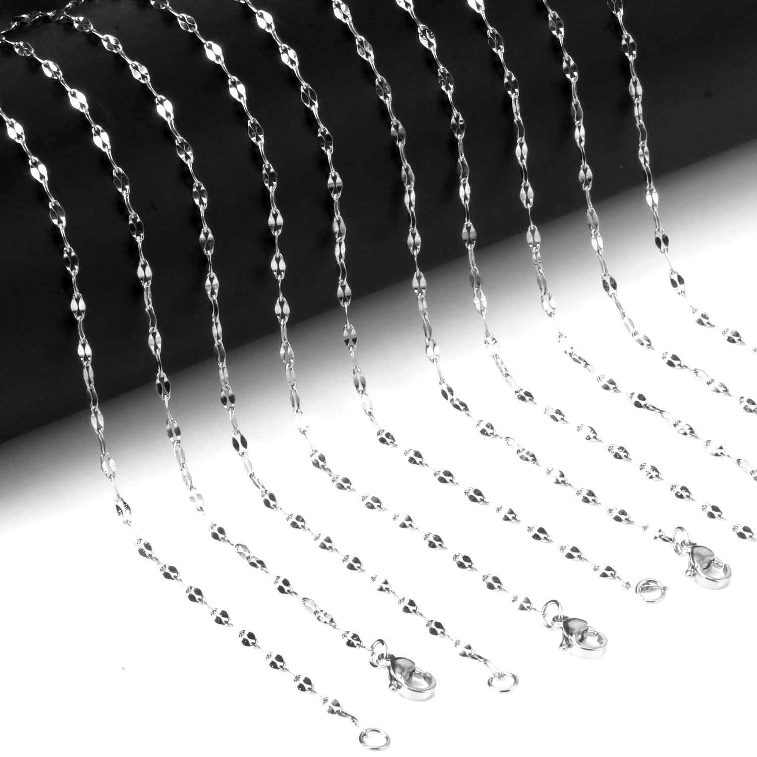 Stainless Steel Chain Gold Silver Plated Fashion Necklace Maxi Collar