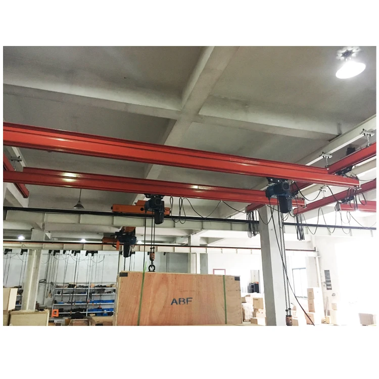 250 kg KBK model single beam girder underslung suspension type light ergonomic eot bridge overhead crane system price for sale