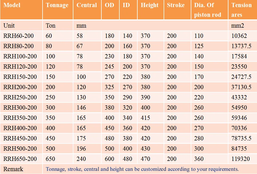 hollow hydraulic plunger cylinder