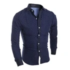 長袖メンズシャツ camisas masculinas フォーマルなメンズシャツシュミーズオムドット camisas やつシャツ男性のための