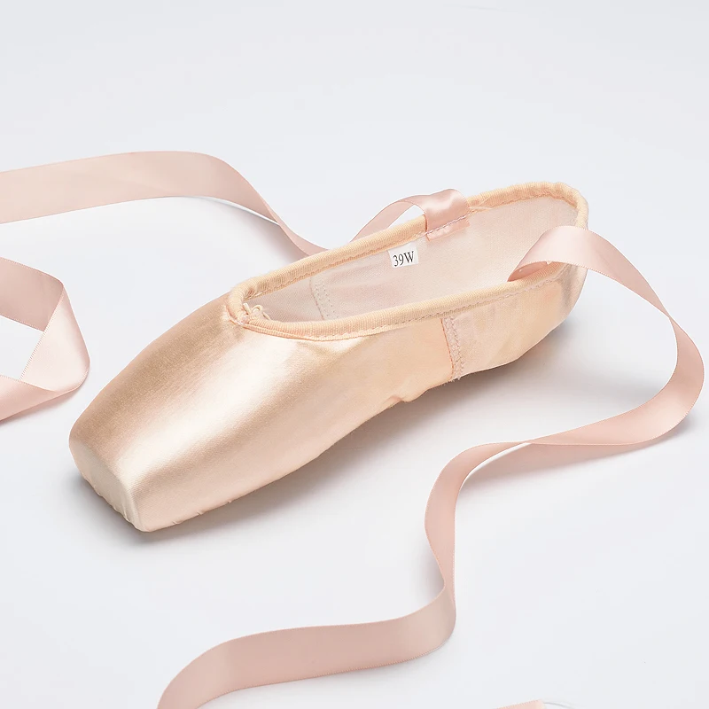 Pointe Kids Satin Upper With Ribbon Girls Women's Pink Professional ...