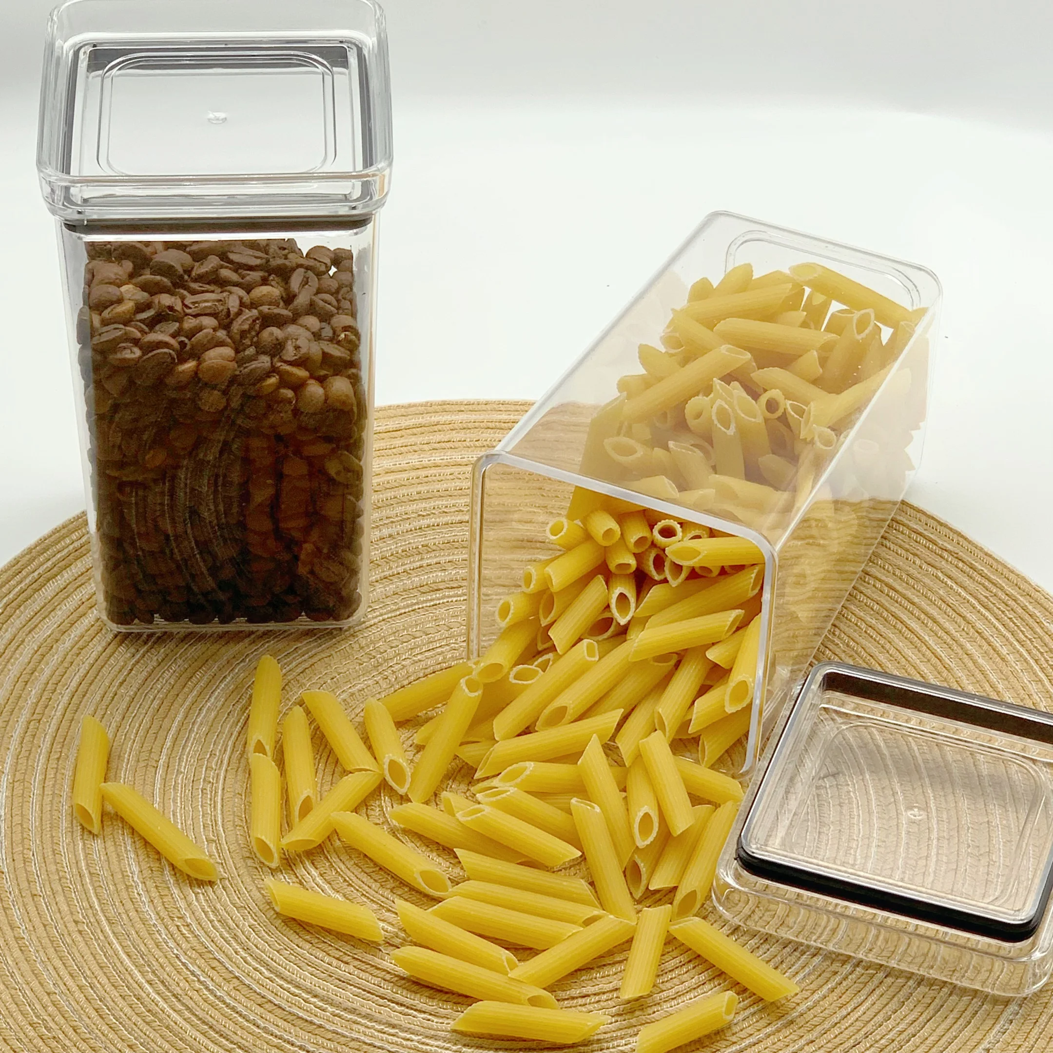 Classic Stackable Kitchen Plastic Food Storage Box With Lid Airtight