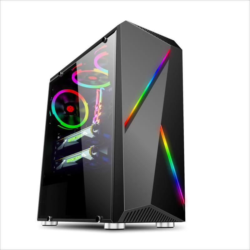 New Generation Rgb Led Strip Gaming Case With Rgb Fans&tempered Glass ...