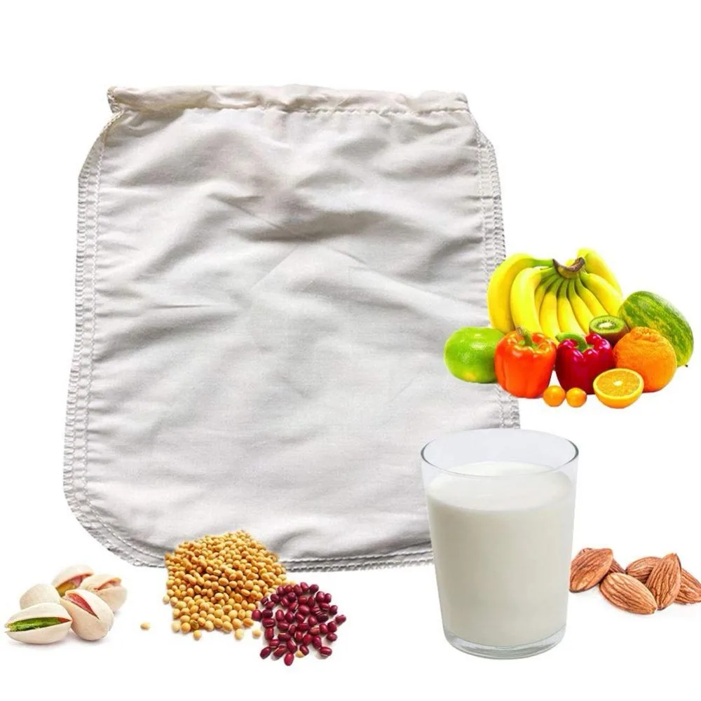 
Spice Drawstring Cotton Flour Bags For Storage Grains Nuts Bean 