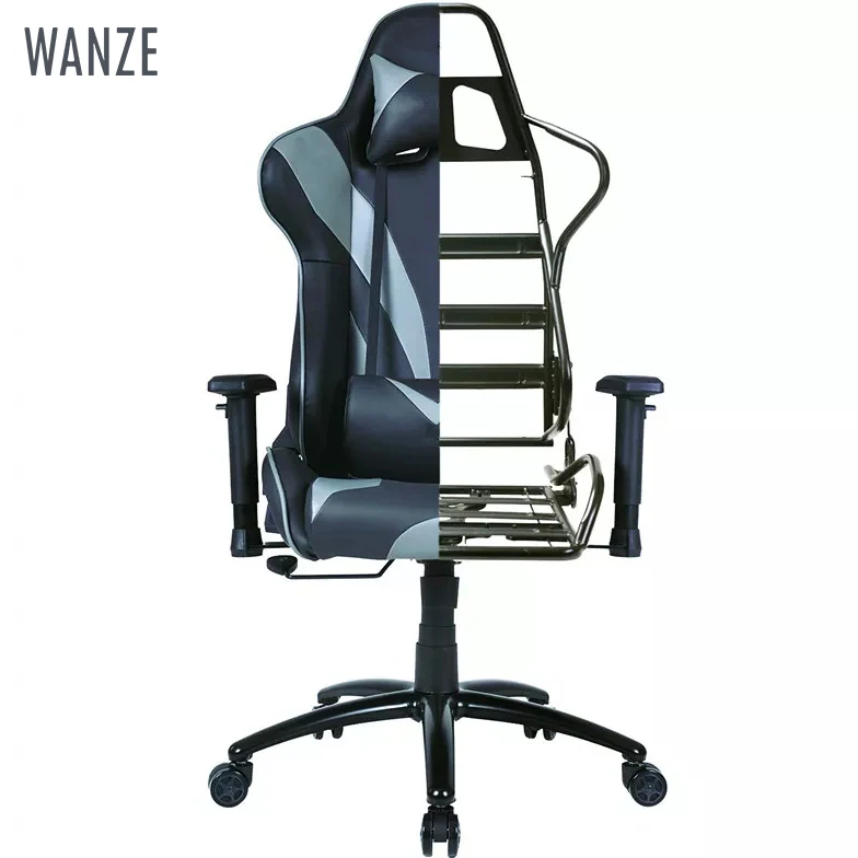 Iron Frame High Back Gaming Chair Computer Ergonomic Adjustable Height