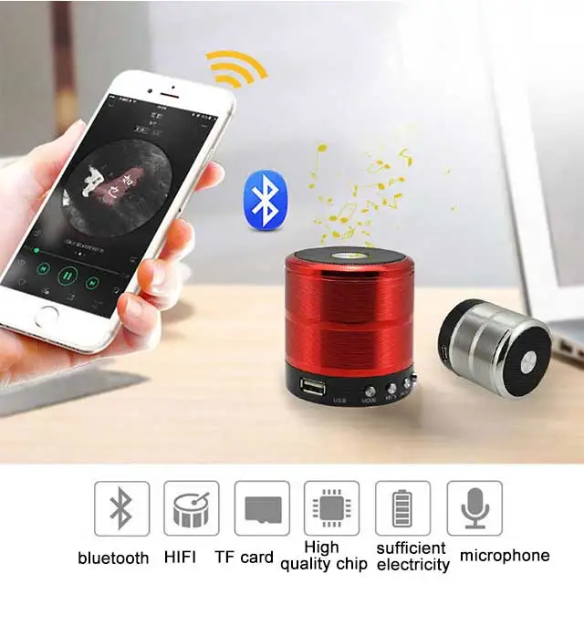 New Design Mini Stereo Speaker Hifi Music Portable Handsfree round Wireless Boombox - ANKUX.COM