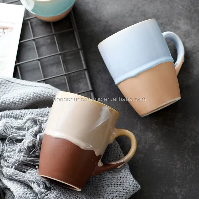 Fashion Customized Colorful Stoneware Coffee Tea Mugs Water Bottle for Cafe