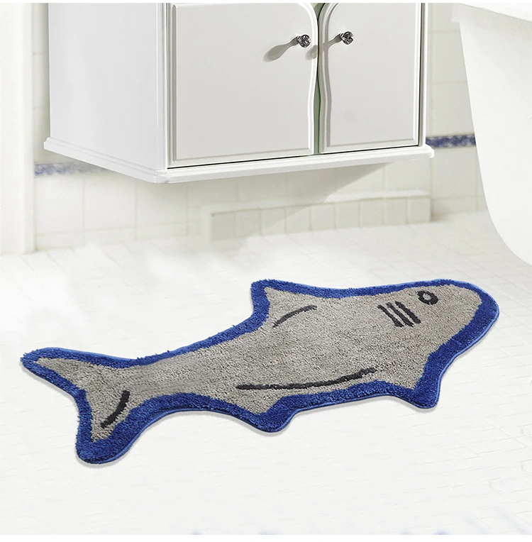 EXELNT Large Outdoor Rug Bape Rug, Non-Slip Bathroom Rugs, Kitchen Rugs  Home Decor Carpet Area Rugs for Bedroom (Camouflage Shark 5, 72x48)