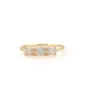 Good quality rainbow opal silver ring Triple natural opal ring
