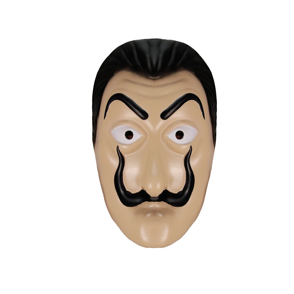 
Molezu Wholesale Custom Halloween La Casa De Papel Face Mask Salvador Dali Cosplay Movie Latex Mask Realistic Party Mask 