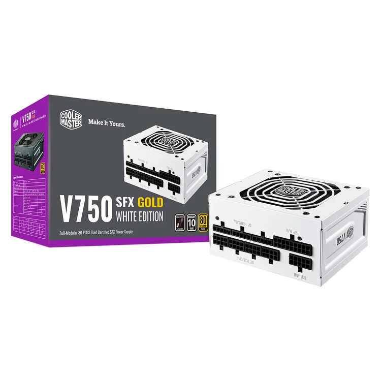 CoolerMaster V750 750W SFX Gold Power Supply - Fully Modular, 80