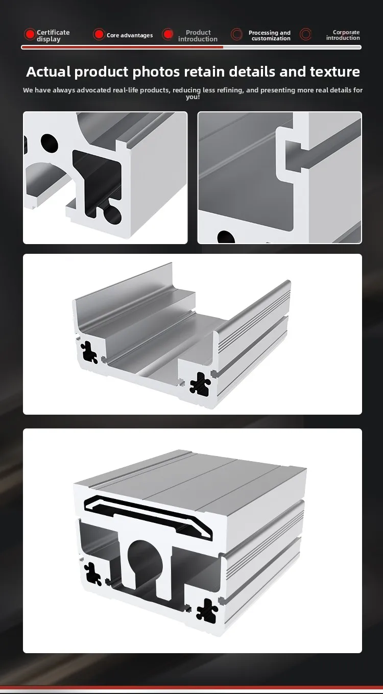120B Industrial Aluminum Profile Module Square Pattern Semi-Enclosed Screw Belt for 120 Robot New Version manufacture