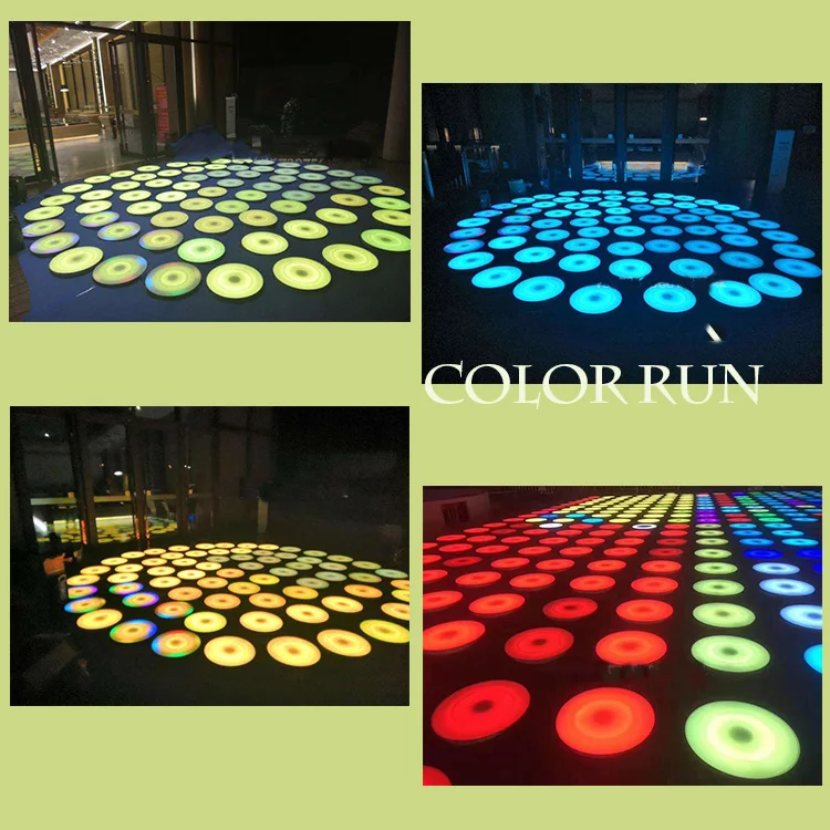 Outdoor Waterproof 3d Led Rgb Touch Sensitive Dance Floor Lamp For Commercial Street Decoration