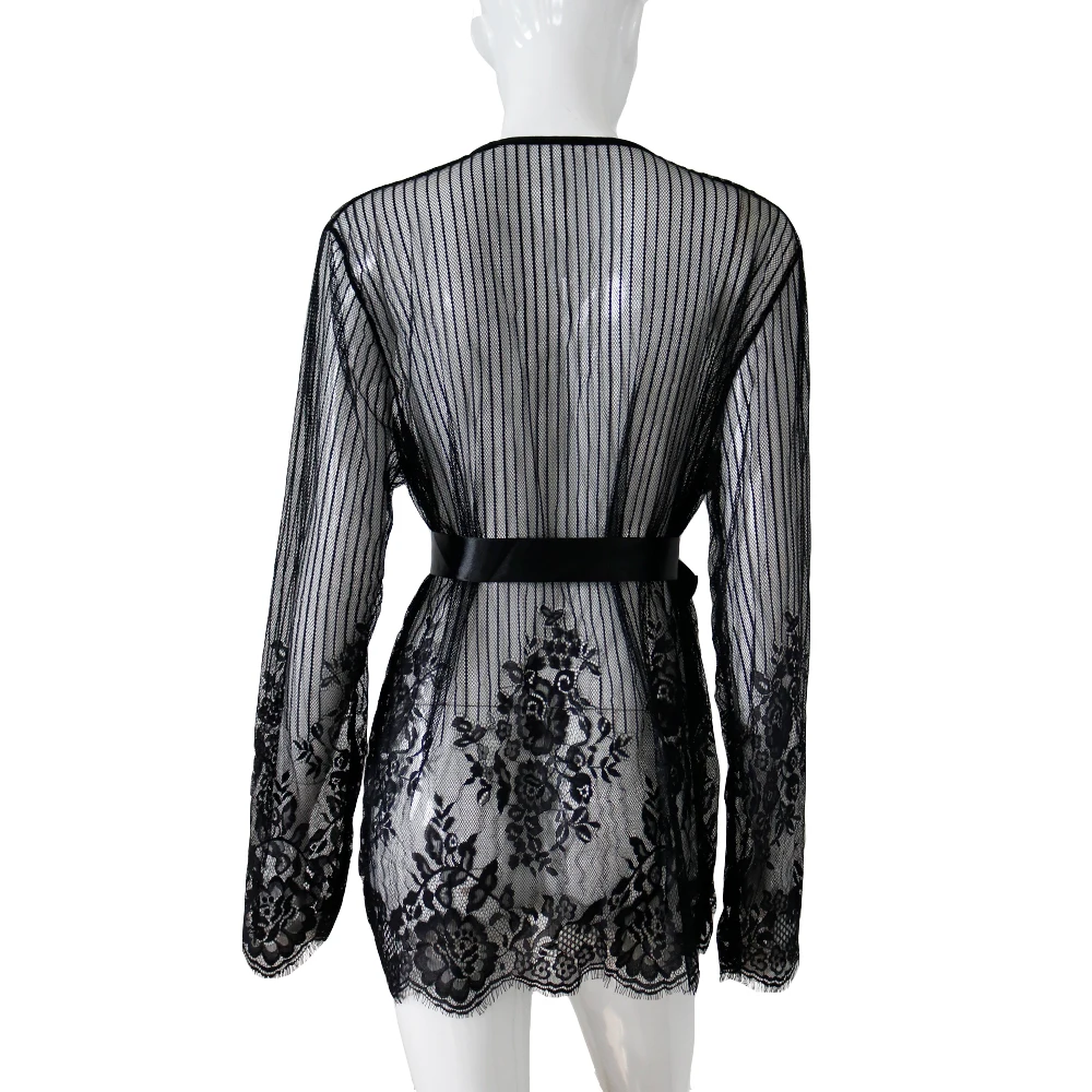 性感内衣热卖睡袍睫毛蕾丝女士透明连衣裙睡衣连衣裙