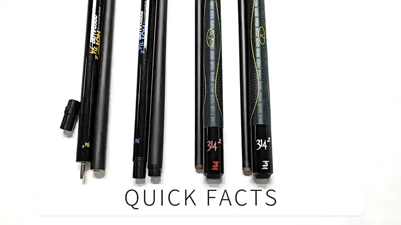 314 Jaguar Pool Cue - Durable Chinese Style 12.5mm Black Eight