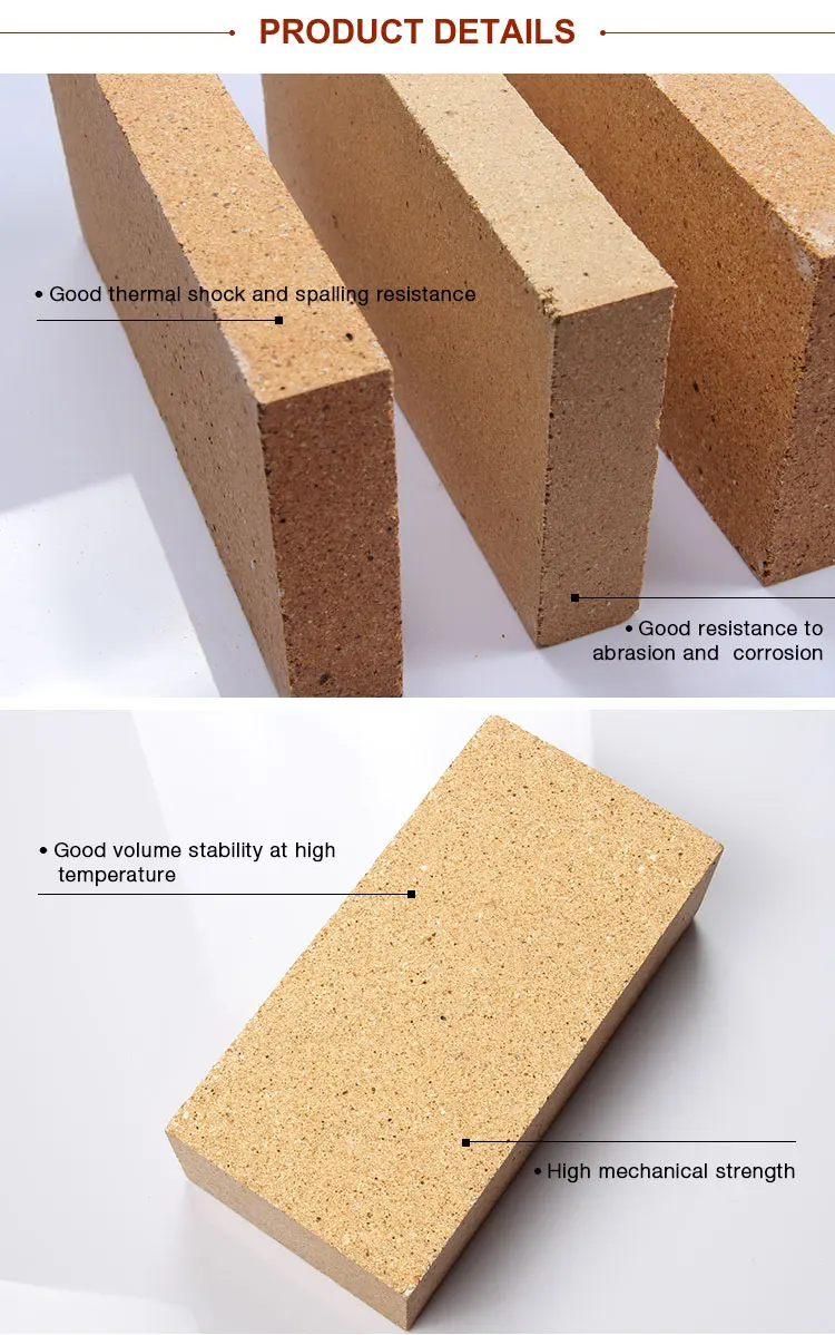 Low Thermal Conductivity Fire Clay Brick Clay Firebrick For Burnt Oven