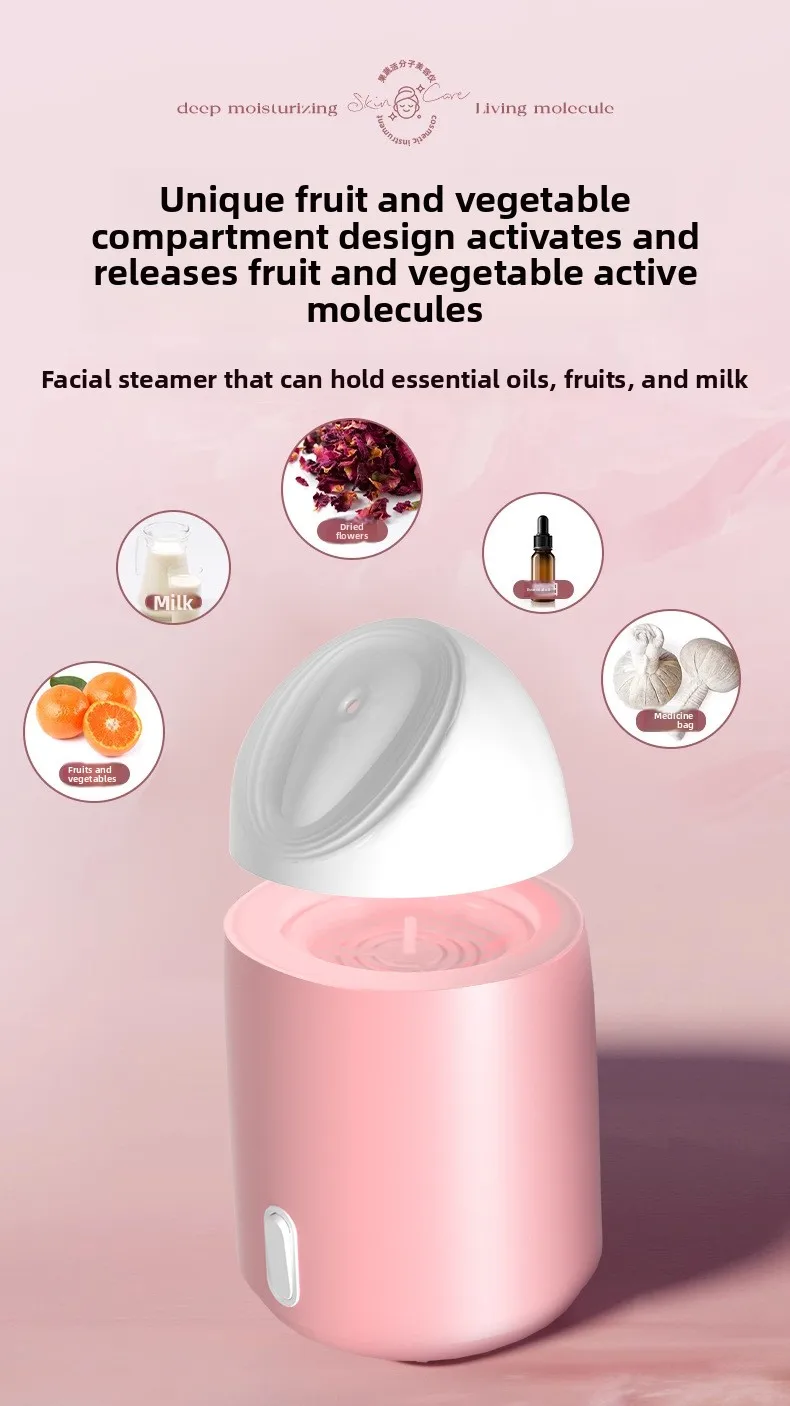 Portable hydrating facial steamer