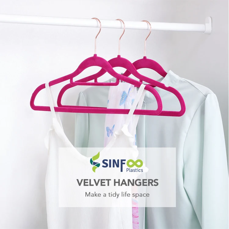 No Fading No Shedding Rose Tie Scarf Bar Hanger Non Slip Velvet Flocked