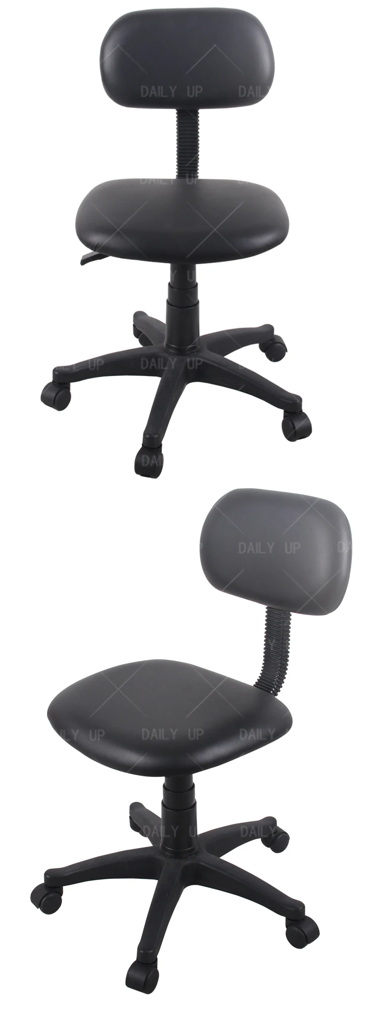 Office Staff Working Chair Dimensions Ergonomic Clerk Task Chair for Worker Fabric Padded Cheap Swivel Typist Chair without Arm