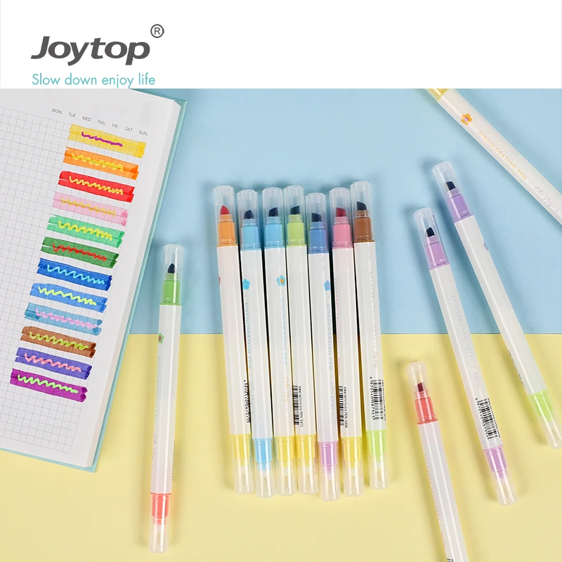 Joytop Hyuna Promotion Custom 12 Colors Double Head Pastel Highlighter ...