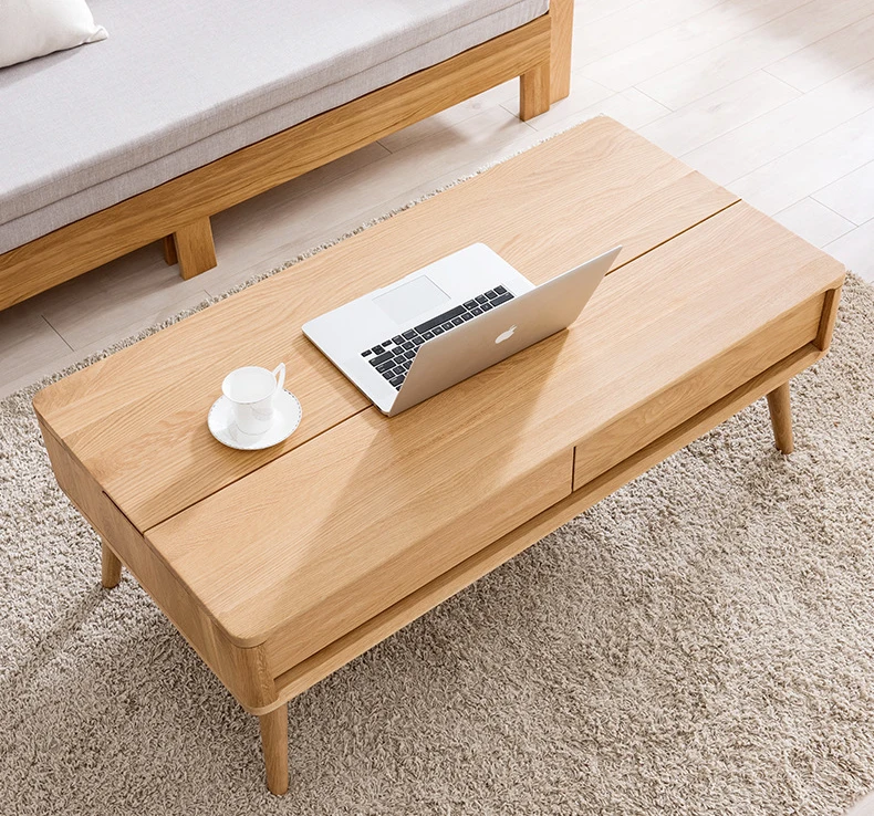 product-Nordic novel natural style modern factory outlet soild wood Elevating tea table furniture by-1