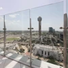 Manufacturer pre built porch railing with stainless post glass design