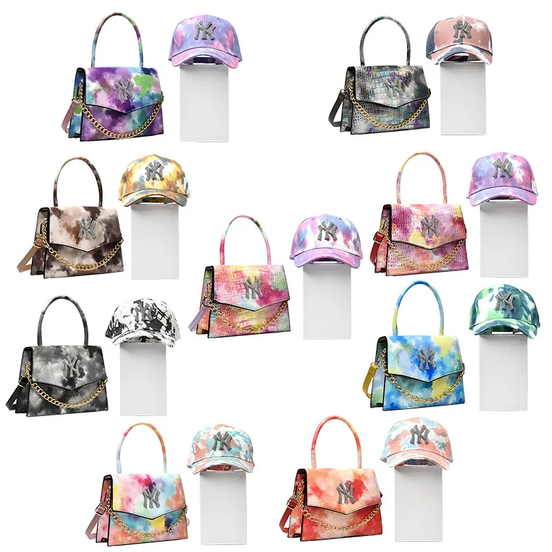

Luxury fashion famous designer brands handbags matching fur bucket hat and purses set, Customized color/as show