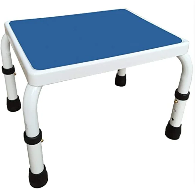 Adjustable Step Double Safe Deluxe Step Stool/footstool With Dual
