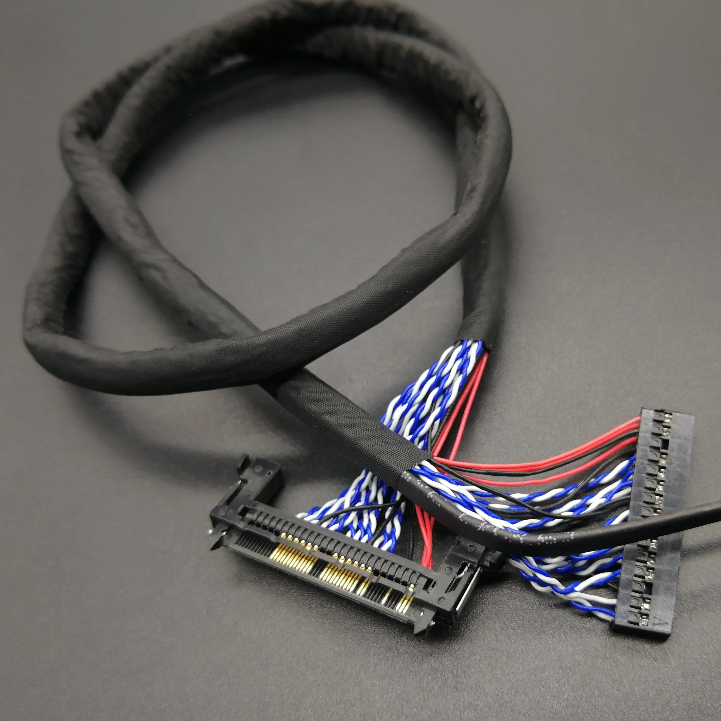 定制rohs 40 针 lcd 连接器 lvds 电缆组件