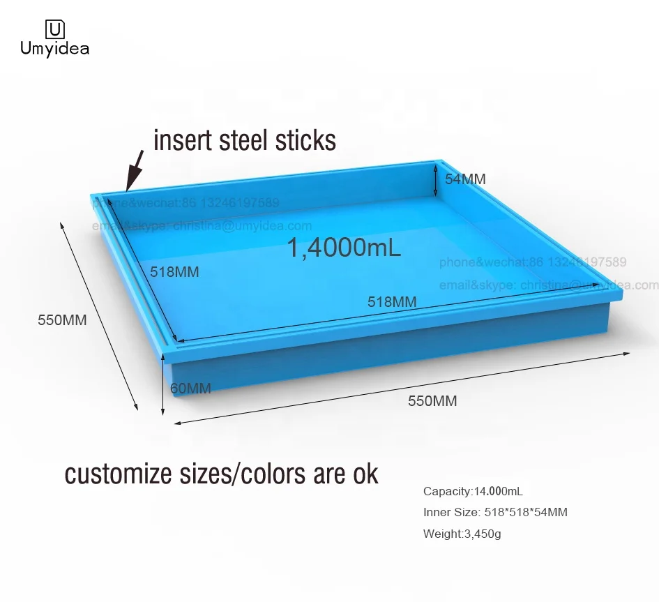 Extra Large No Bows No Bend Custom Loaf Silicone Soap Mold With Wood