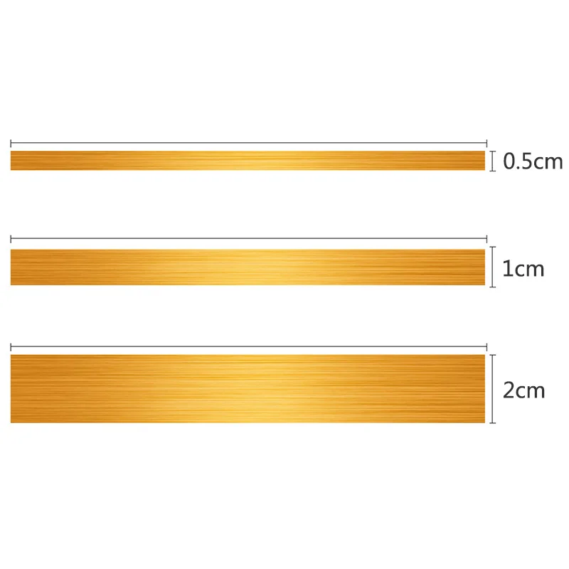 Gold Foil Tape Strip Sticker For Floor Tile Decor Waterproof Wall Gap