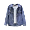 2019 new custom tide spring and autumn loose wild jacket denim clothing female