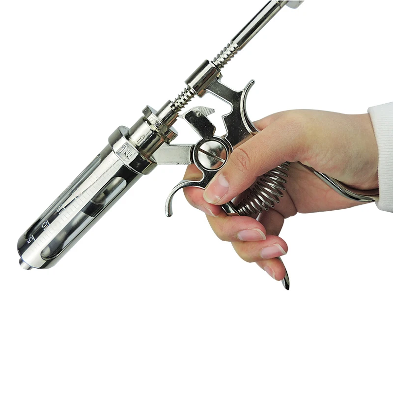 30ml 50ml Metal Veterinary Vaccine Injector Gun Auto Syringe