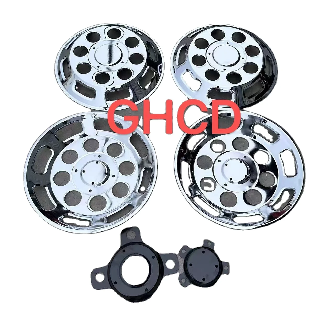 GHCD High Quality 22.5-inch 8 Holes  Universal  Chrome-plated Wheel Cover for Japanese Truck (NISSA/HIN/ISUZ/MITSUBISH) details