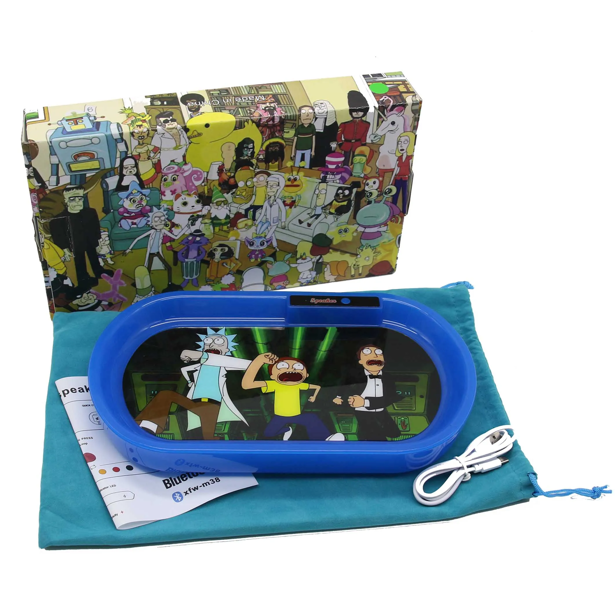 2021 New Bluetooth Speaker Glow Led Rolling Tray Light Up Custom Design