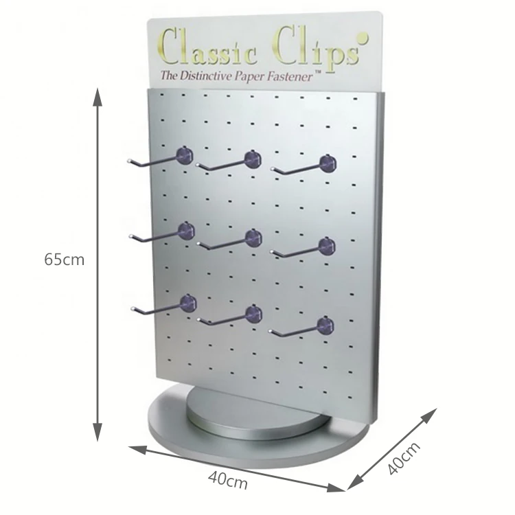 Countertop Rotating Metal Pegboard Display With Hooks Buy Rotating
