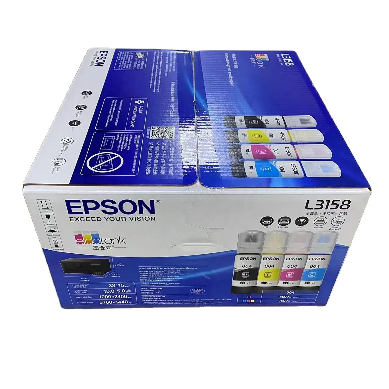 EP L3158/3156 Mobile Phone Wireless Wifi Original Supply Printer Color ...