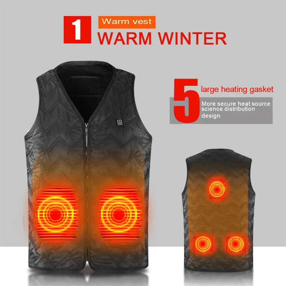 Amazon Hot Usb Heated Vest Winter Sleeveless Electrical Heated Jacket