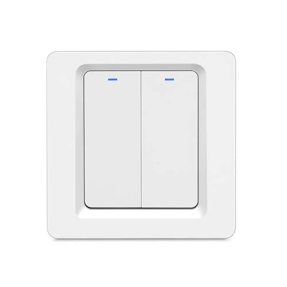 European standard smart zigbee switch single firewire 2 gang push button smart switch - ANKUX.COM