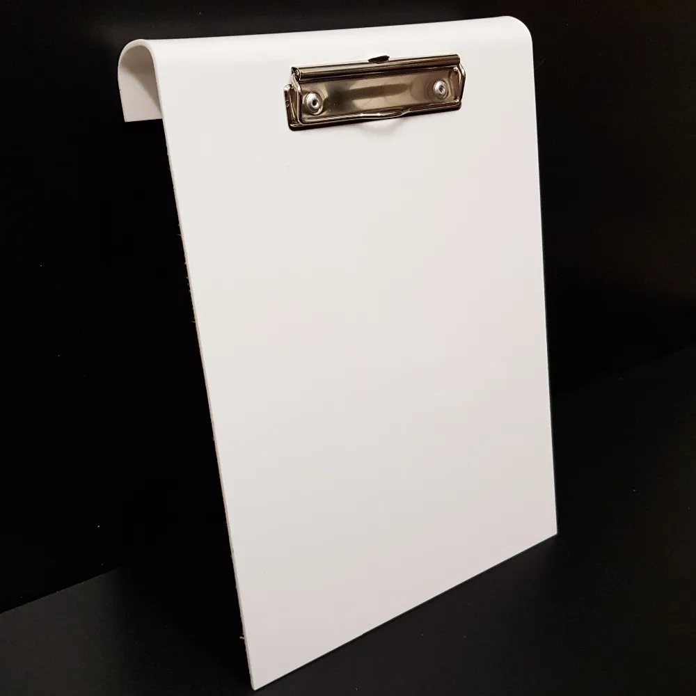 White Acrylic Hospital Bed Chart Holder Plastic Medical Chart Holder