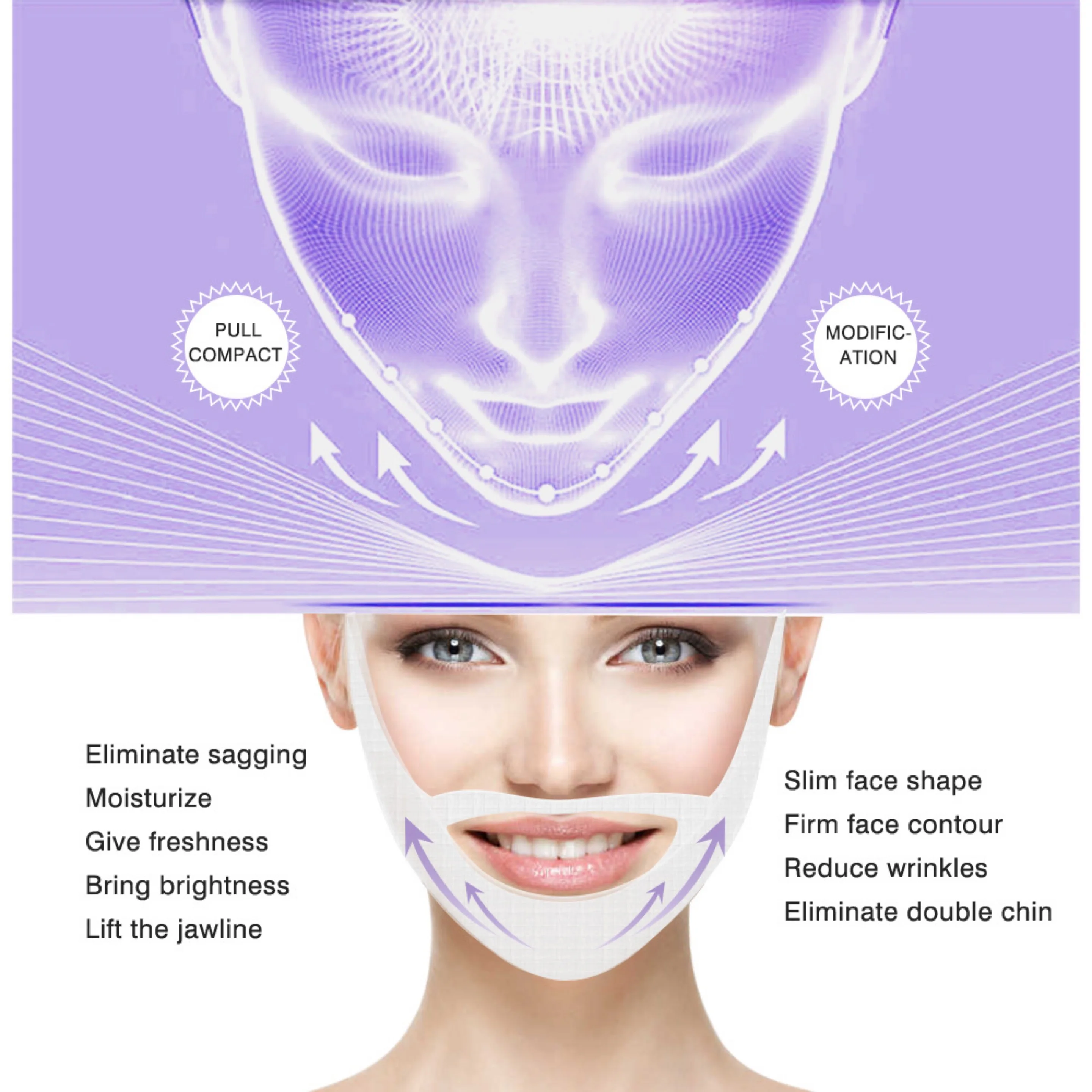 Low Price Beauty Face And Chin Line Up Elaimei Intensive Double V Ined Lifting Patch V Shape