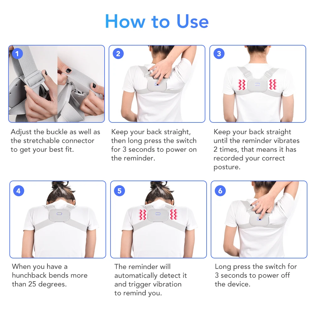 Intelligent Detection Vibration Reminder Electronic New Magnetic Smart Posture Corrector With App.jpg