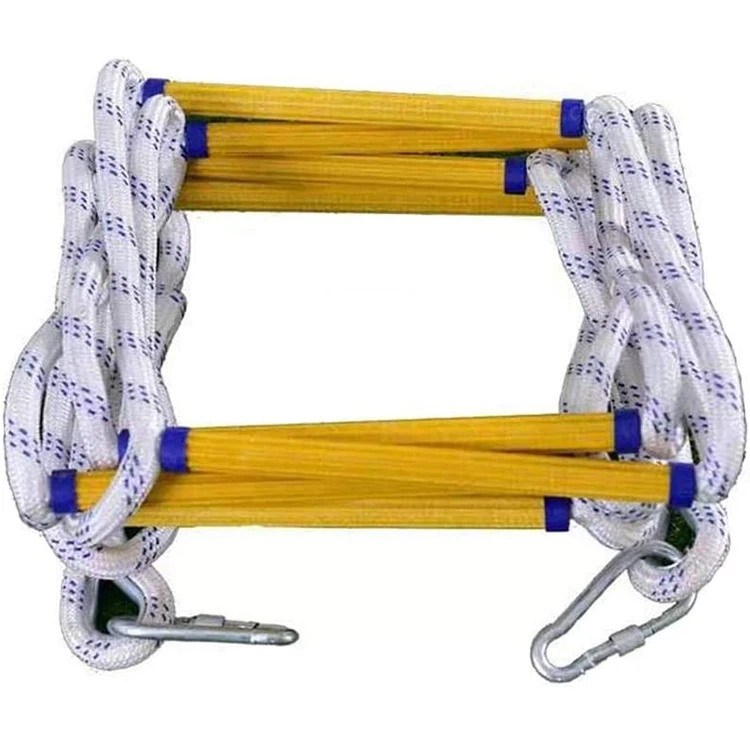 Jh-mech Fire Escape Ladder Rope Ladder With Hooks For Kids & Adults ...