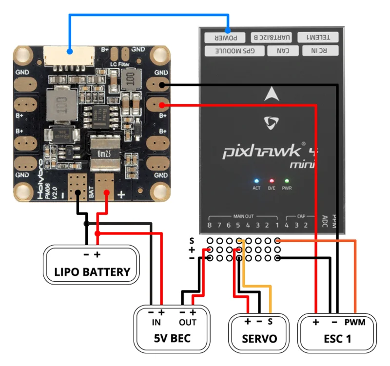 Holybro Pixhawk 4 Mini & Gps & Pm06 V2 Version Flight Controller With ...