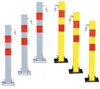 SILVER YELLOW HEAVY KEY LOCK POST STREET BARRIER parking guard parking bollard lock